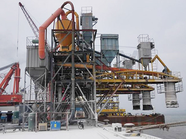 Wharf Transit System - Spiral Ship Unloader Unloading System