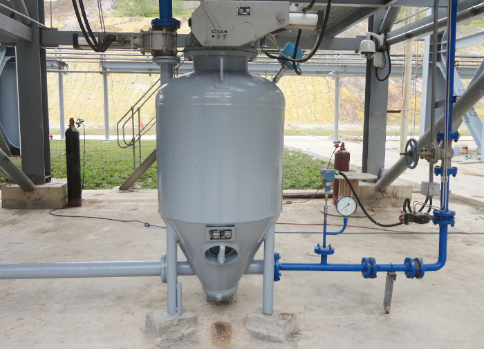 Positive-Pressure Dense-Phase Pneumatic Conveying System